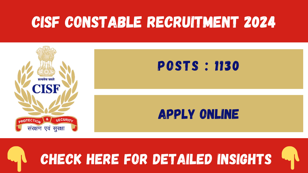 CISF Constable Recruitment 2024