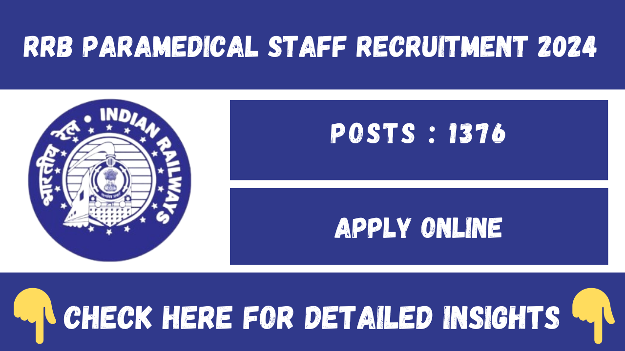 RRB Paramedical Staff Recruitment 2024